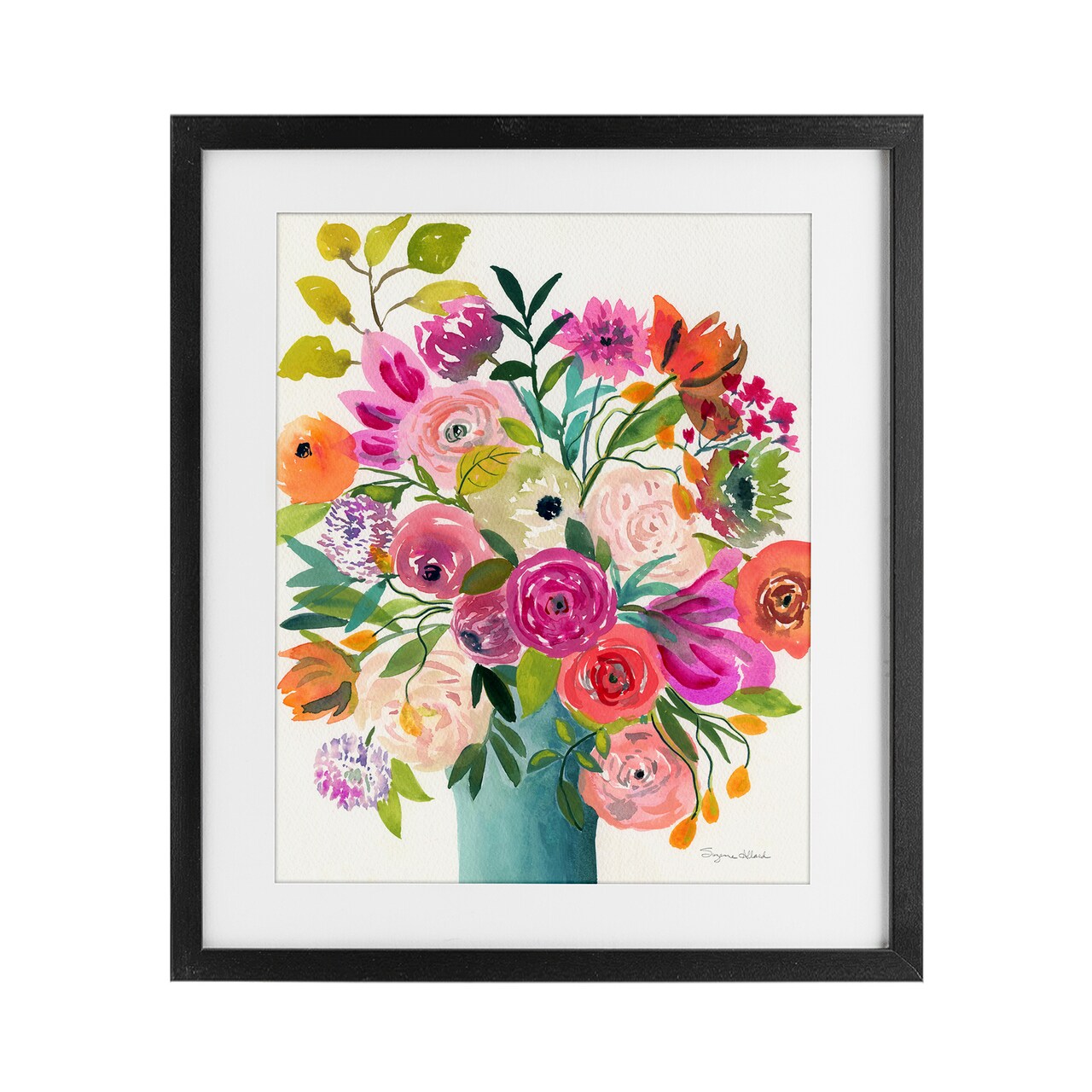 Stupell Industries Jewel Of Summer Bouquet Framed Print Under Glass, design by Suzanne Allard